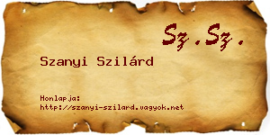 Szanyi Szilárd névjegykártya